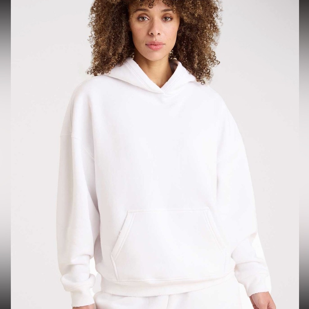 Nuuds Vintage Fleece Hoodie in White
